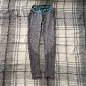 Gymshark Flex Leggings - Black/ Blue